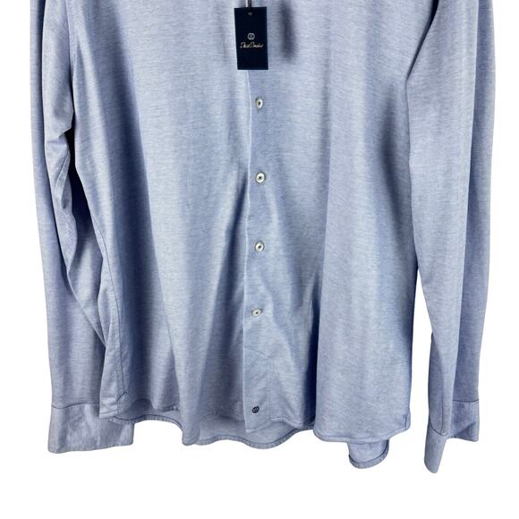 DAVID DONAHUE BUTTON UP COTTON COLLARED SHIRT IN BLUE NWT MEN'S SIZE 18/XL-XXL - Picture 5 of 12